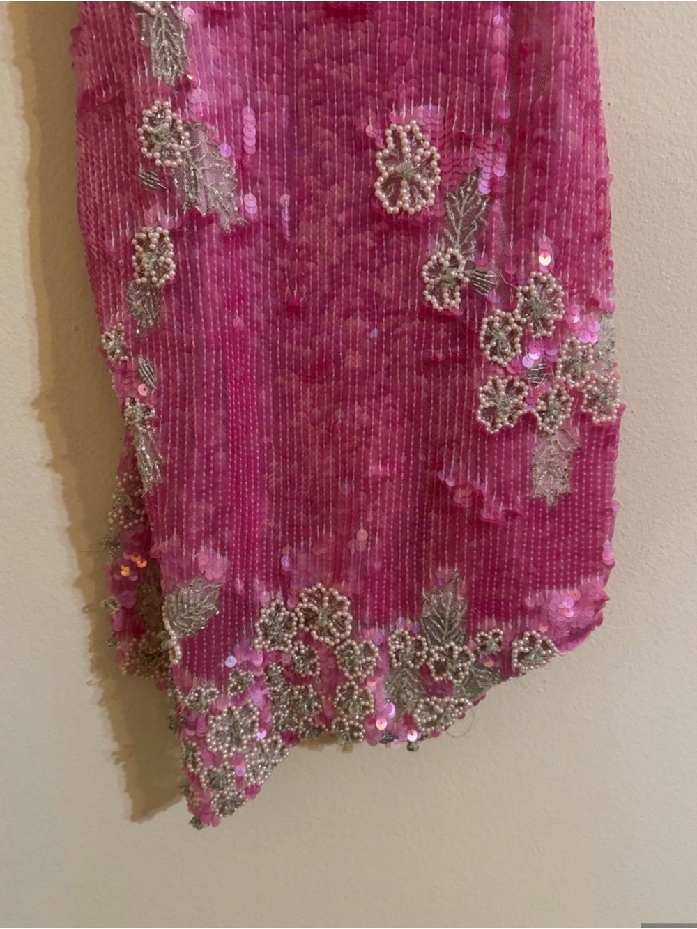 LoveShackFancy Pink Sequin Slip Dress - Picture 3 of 8